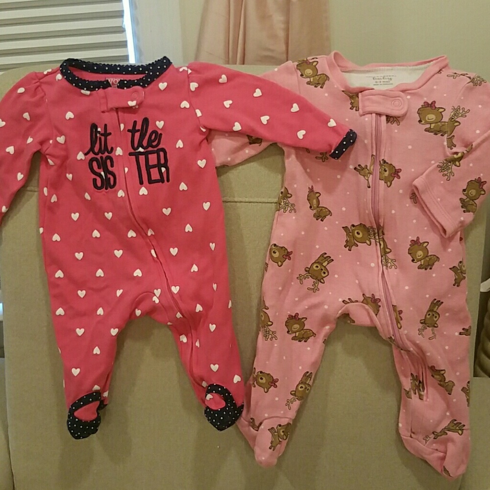 Bundle of 2 NB Zipper pajamas